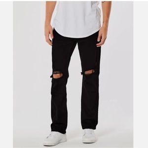 NWT Hollister No Fade vintage straight black jean 30x28